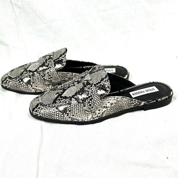 Steve‎ Madden Womens Kendle Mule Flat SnakeSize 7.5 M - Picture 1 of 9
